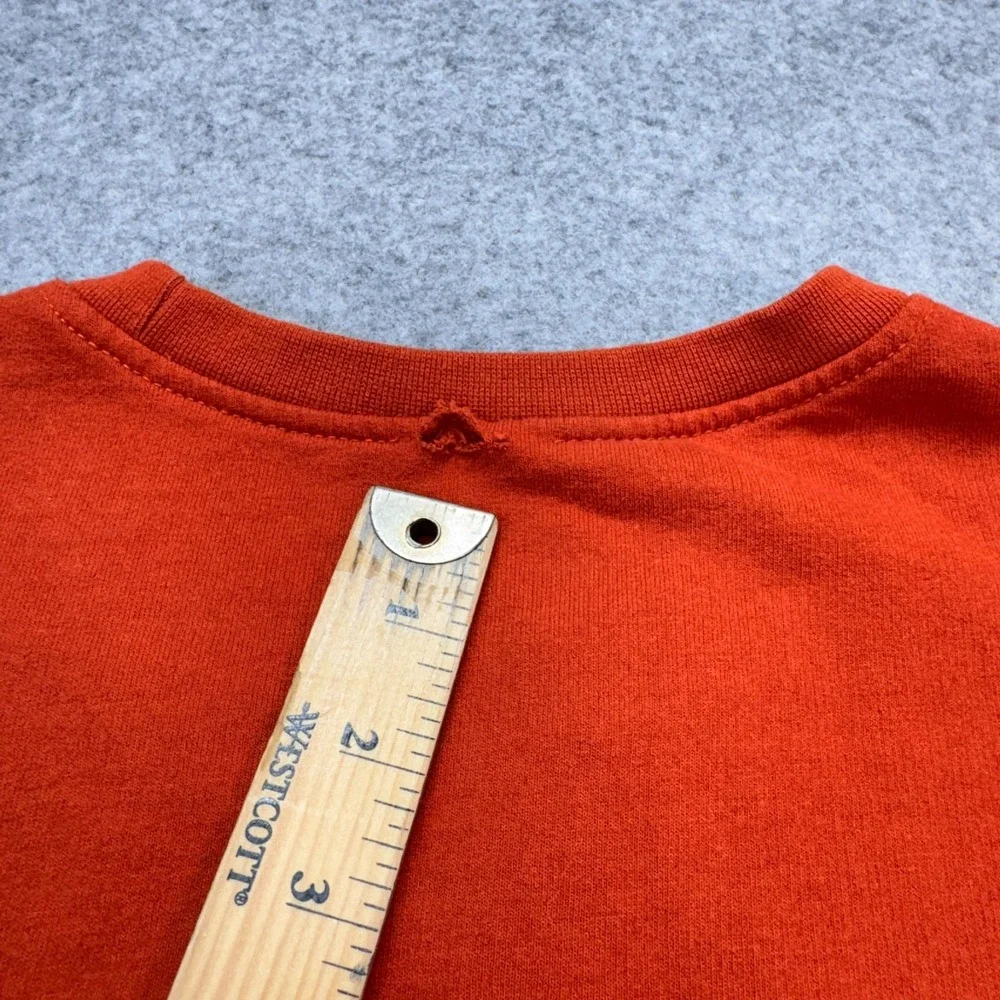 The North Face Men's Med Crewneck Sweatshirt Orange Fleece Cotton‎ Blend Logo